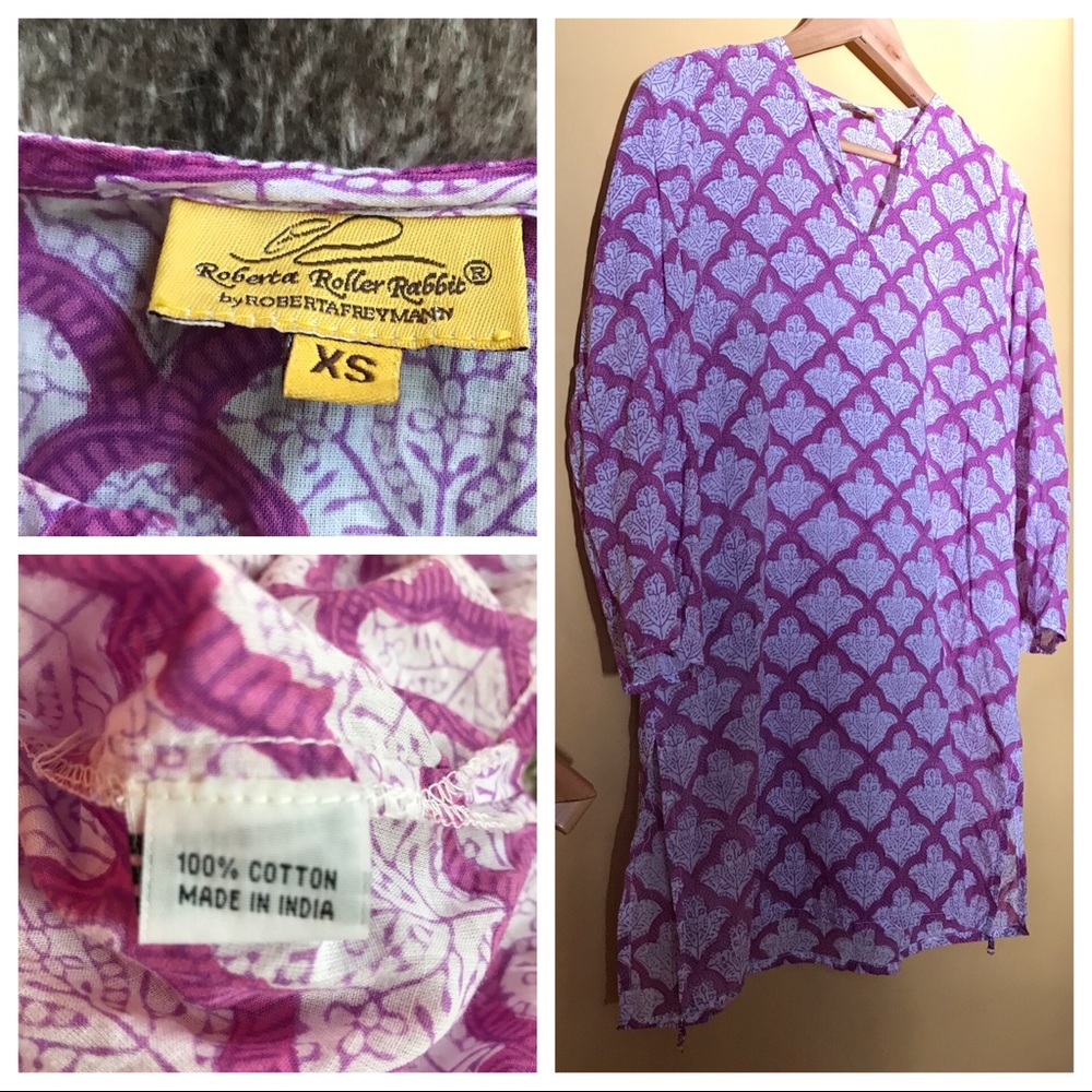 Roberta Roller Rabbit Cotton Tunic/Swim Coverup